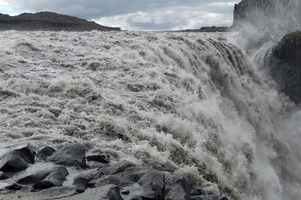 Watch the Dettifoss waterfall in Northern Iceland