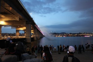 4. Moonlight Rainbow Fountain - Banpo Bridge, Seoul, South Korea