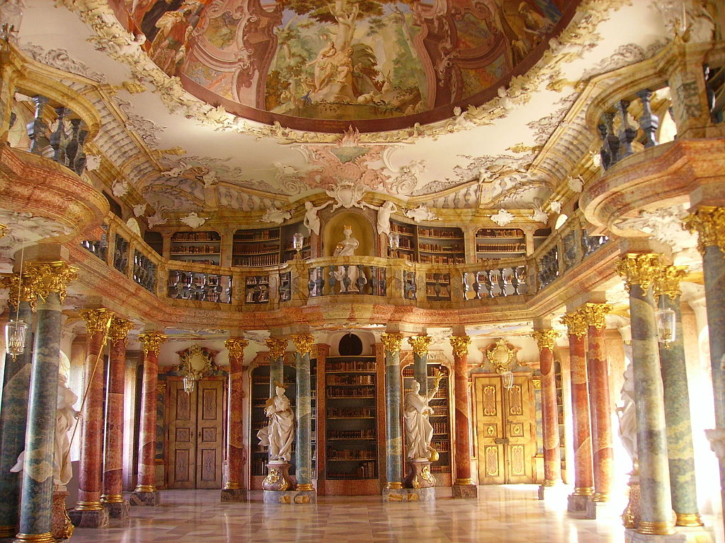 2. Wiblinglen Abbey Library in Ulm, Germany