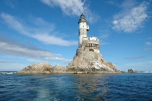 7. Aniva Rock lighthouse, Russia