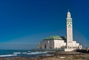Casablanca Mosque Sea Morocco