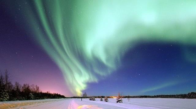 northern lights alaska space