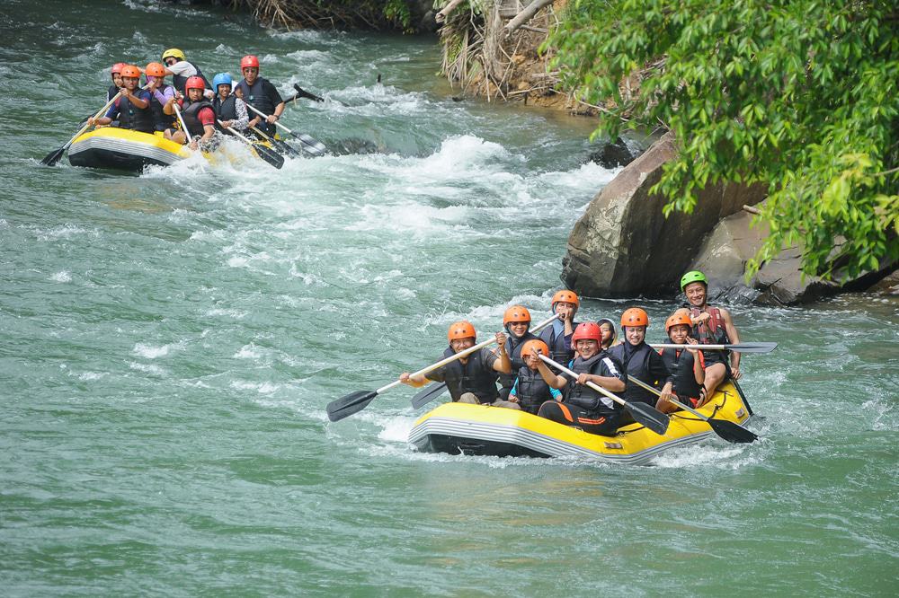 Whitewater rafting in the jungle